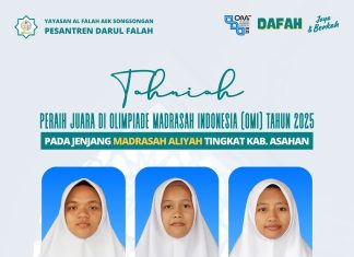 Selamat! Santri Madrasah Aliyah Darul Falah Aek Songsongan Juarai Olimpiade Madrasah Indonesia (OMI) 2025 Tingkat Kabupaten Asahan