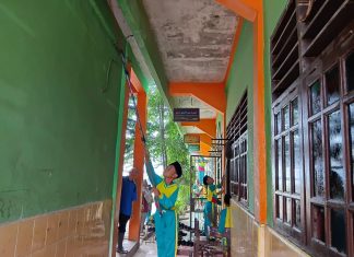 Semarak Kebersihan di MIN 5 Asahan: Setelah Senam Pagi, Ratusan Siswa Turun Tangan dalam Gotong Royong Massal