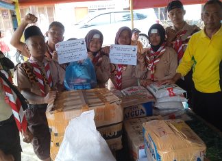 Pramuka Almanaar, Salurkan Donasi ke Aceh Tamiang