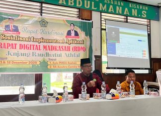 Penmad Asahan Laksanakan Sosialisasi Implementasi Aplikasi Rapor Digital Madrasah Jenjang Raudhatul Athfal
