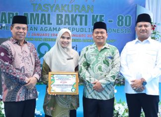 Membanggakan Operator MIN 7 Asahan Dinobatkan sebagai User Champion EMIS Terbaik Jenjang MI