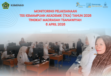 Kasi Penmad Kemenag Asahan Monitoring Hari Pertama TKA Tingkat MTs