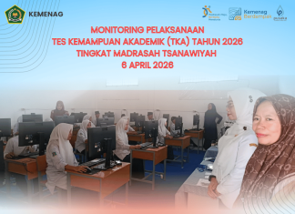 Kasi Penmad Kemenag Asahan Monitoring Hari Pertama TKA Tingkat MTs