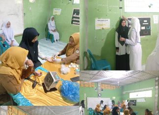 Pemeriksaan Kesehatan Wali Murid dan Para Guru di MTsS dan MIS Bary Tarbiyah