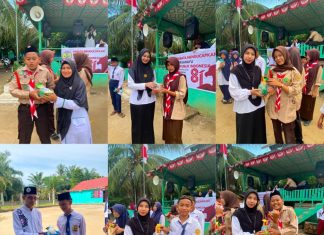 Pembagian Hadiah Para Pemenang Lomba 17 Agustusan di MIS dan MTsS Bary Tarbiyah