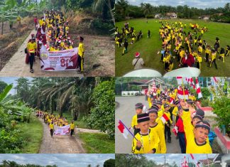 Semarak HUT Kemerdekaan RI ke-81, MIS & MTsS Bary Tarbiyah Gelar Gerak Jalan dan Pembagian Doorprize
